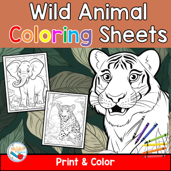 Wildlife Color by Numbers: Wild Animals Coloring Book for Kids Ages 4-8   Animals Color By Number, Activity Book for Kids, Boys, Girls: Morris,  Sophia: 9798862746259: : Books