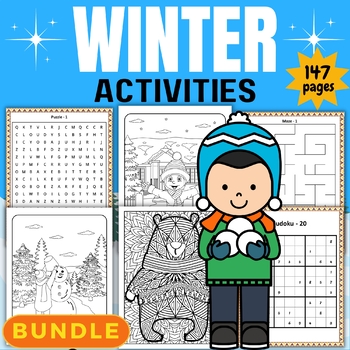 Preview of Printable Winter Activities And Games - Fun December January Activities