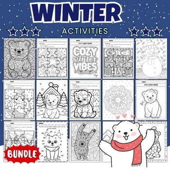Preview of Printable Winter Activities & Games - Fun December January February Activities