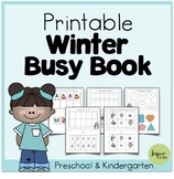 Winter Math & Counting Busy Book (Prek, Preschool, Kindergarten)