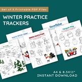 Printable Winter Music Practice Trackers, Piano Lessons Fu