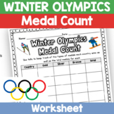 Printable Winter Olympics Medal Count Tally Worksheets