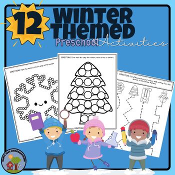 Preview of Printable Winter Preschool Activities