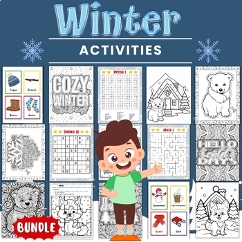 Preview of Printable Winter Season Activities & Games - Fun December January Activities