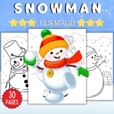 Printable Winter Snowman Coloring Pages Sheets - Fun Winte