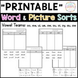 Printable Word Sorts: More Vowel Teams
