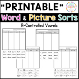 Printable Word Sorts: R Controlled Vowels