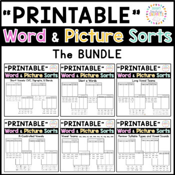 Preview of Printable Word Sorts: The Bundle