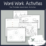 Printable Word Work Activities