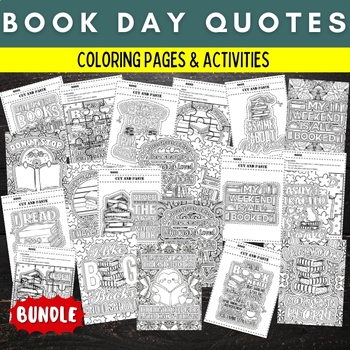 Preview of Printable World Book day Quotes Activities & Games - Fun Book Lovers Activities
