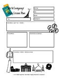 Printable World Language Teacher Daily Lesson Plan 2-Page 