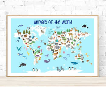 printable world map poster