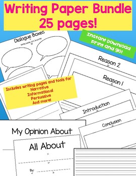 Preview of Printable Writing Paper Bundle