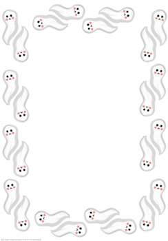 Preview of Printable Writing Paper (Ghost Bordered Design)