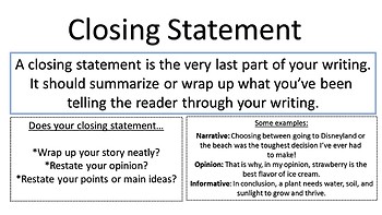 closing statement example