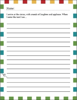 Circus Creativity Workbook - Creative Writing Worksheets and Activities