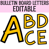 Printable Yellow Bulletin Board Large Alphabet Letters,Edi