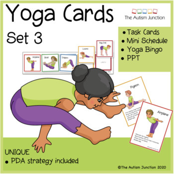 Preview of Yoga Poses Set 3 / Printable and digital yoga cards