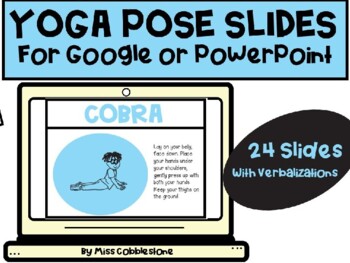 Preview of Printable Yoga Pose SLIDES with Verbalizations (For Google Slides & Powerpoint)