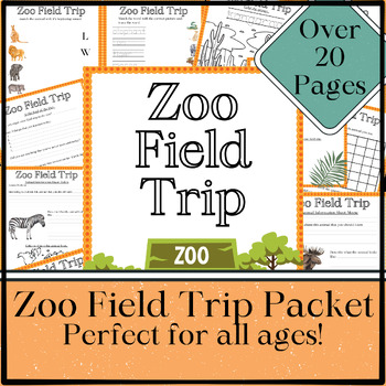 Preview of Printable Zoo Field Trip Resource, Scavenger Hunt, Homeschool Field Trip