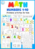 Printable activities for kids “Math. Numbers 1-10”