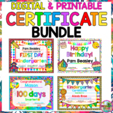 Printable and Digital Colorful Year Certificates Growing Bundle