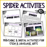 Spider Activities For Spider Day or Spider Week