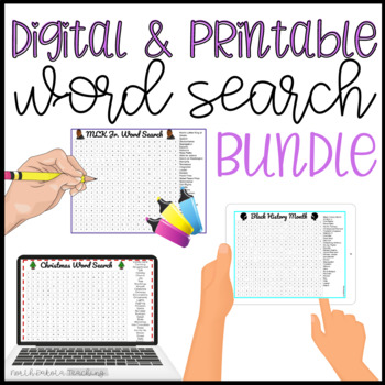 Preview of Printable and Digital Word Search Bundle