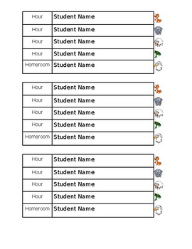 Printable And Editable Classroom Desk Name Tag Labels By Period