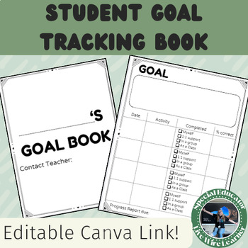 Preview of Printable and Editable Data Collecting Sheets: Student Goal Book