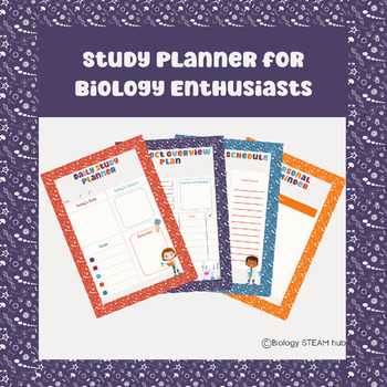 Preview of Printable and editable student planner set for Biology, Chemistry and Science
