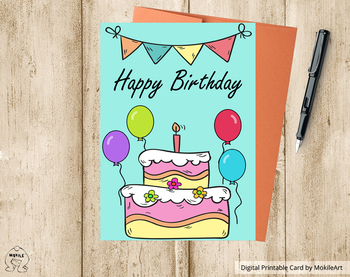 Preview of Printable birthday card