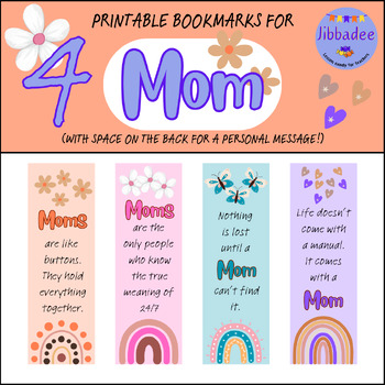 Preview of Bookmarks for mom for Mother's Day