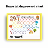 Printable  brave talking reward chart for children with Se