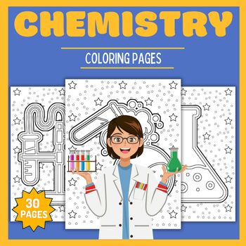 Preview of Printable chemistry Coloring Pages sheets - Fun chemistry tools Activities
