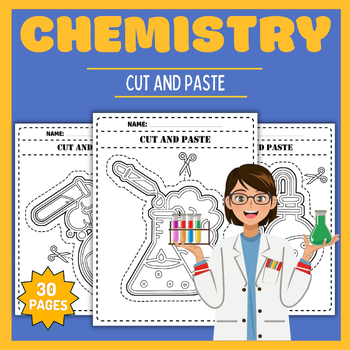 Preview of Printable chemistry Cut And Paste Coloring Pages - Fun chemistry Activities