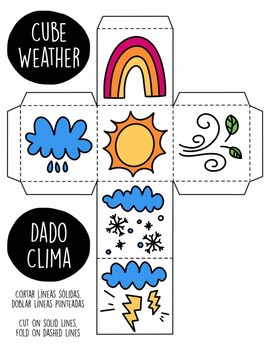 Preview of Printable weather cube or dice DIY