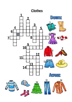 Printable crossword puzzles for kids by K for Kreativ | TPT