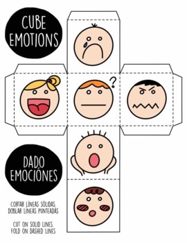 Preview of Printable cube to practice emotions