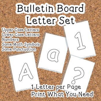 Preview of Printable display bulletin letters numbers and more: White Blank Solid
