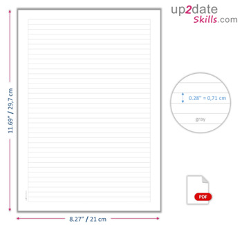 printable lined paper medium college ruled a4 size by up2dateskills