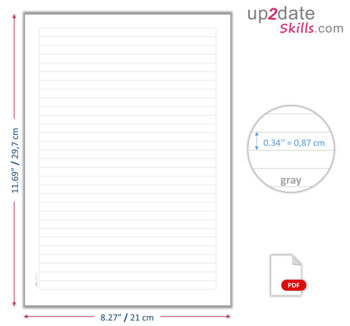 printable lined paper wide ruled a4 size by up2dateskills tpt