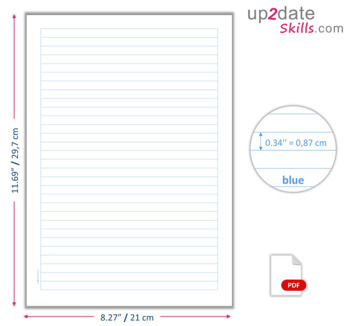 printable lined paper wide ruled a4 size by up2dateskills tpt