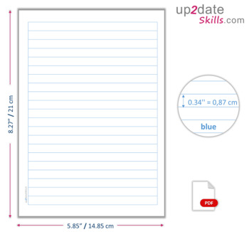 printable lined paper wide ruled a5 size by up2dateskills tpt