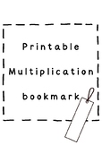 Printable multiplication bookmark