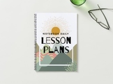 Printable notebook - daily lesson plan templates