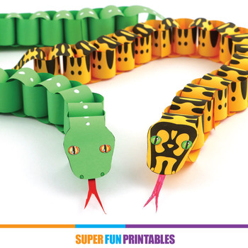 Preview of Printable snake paper craft
