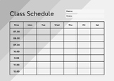 Printable timetables for students 