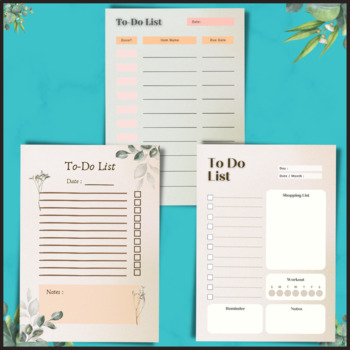 Printable to-Do List Canva Template, Organise your life and plan ahead
