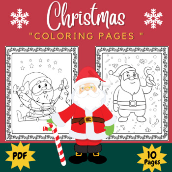 10 Christmas Coloring Pages: PDF Coloring Christmas Printables